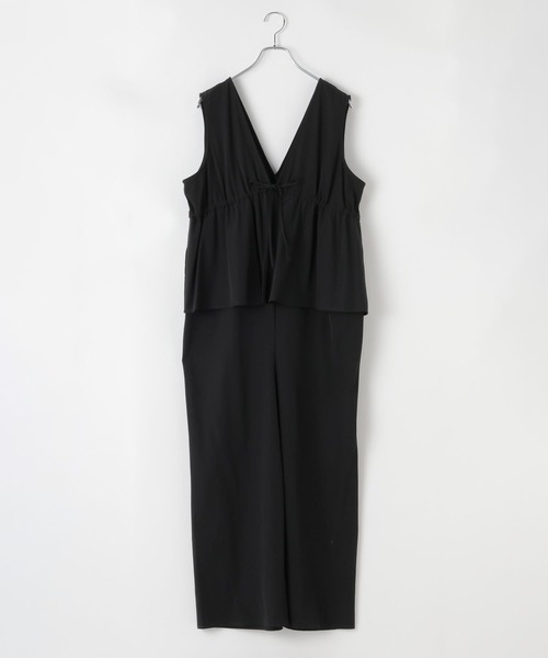 LEPSIM(レプシィム)の「ドッキングオールインワン2 645461(つなぎ/オールインワン・レディース・チャコールグレー/ブラック/ダークカーキ・FREE)」の2枚目の写真