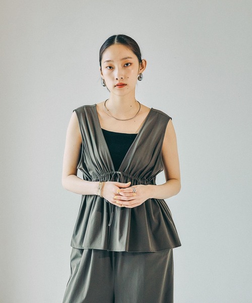 LEPSIM（レプシィム）の「ドッキングオールインワン2　645461（つなぎ/オールインワン・レディース・チャコールグレー/ブラック/ダークカーキ・FREE）」の21枚目の写真