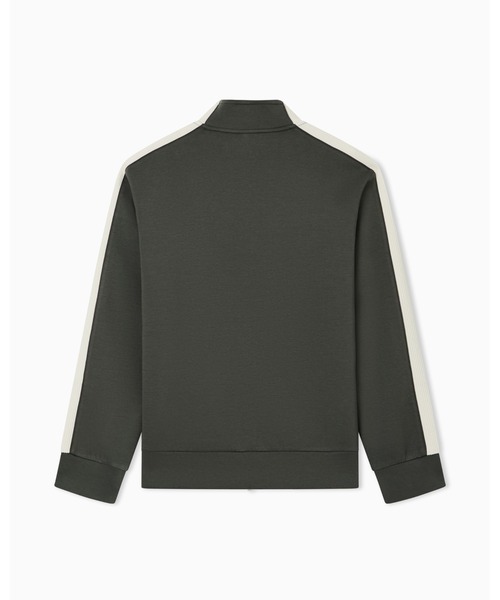 ARMANI EXCHANGE(アルマーニエクスチェンジ)の「【A|X アルマーニ エクスチェンジ】AXロゴ サイドテープ スタンドカラージップアップスウェットシャツ(スウェット・メンズ・セージグリーン/ダークネイビー/ホワイト・X-SMALL/X-LARGE/SMALL/MEDIUM/LARGE)」の4枚目の写真