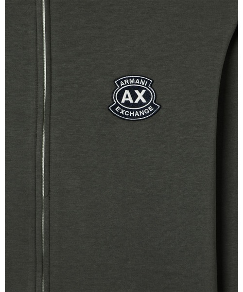 ARMANI EXCHANGE(アルマーニエクスチェンジ)の「【A|X アルマーニ エクスチェンジ】AXロゴ サイドテープ スタンドカラージップアップスウェットシャツ(スウェット・メンズ・セージグリーン/ダークネイビー/ホワイト・X-SMALL/X-LARGE/SMALL/MEDIUM/LARGE)」の5枚目の写真