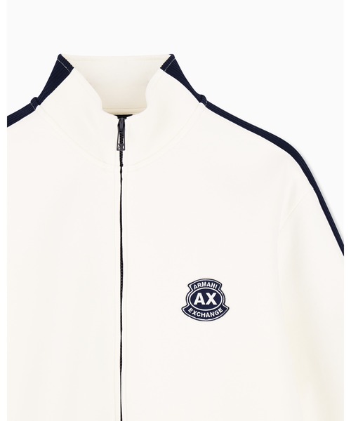 ARMANI EXCHANGE(アルマーニエクスチェンジ)の「【A|X アルマーニ エクスチェンジ】AXロゴ サイドテープ スタンドカラージップアップスウェットシャツ(スウェット・メンズ・セージグリーン/ダークネイビー/ホワイト・X-SMALL/X-LARGE/SMALL/MEDIUM/LARGE)」の15枚目の写真