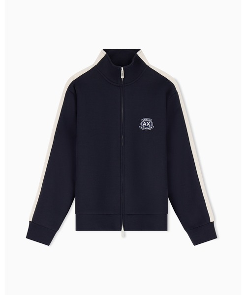 ARMANI EXCHANGE(アルマーニエクスチェンジ)の「【A|X アルマーニ エクスチェンジ】AXロゴ サイドテープ スタンドカラージップアップスウェットシャツ(スウェット・メンズ・セージグリーン/ダークネイビー/ホワイト・X-SMALL/X-LARGE/SMALL/MEDIUM/LARGE)」の12枚目の写真