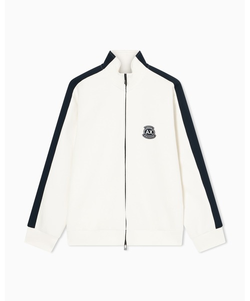 ARMANI EXCHANGE(アルマーニエクスチェンジ)の「【A|X アルマーニ エクスチェンジ】AXロゴ サイドテープ スタンドカラージップアップスウェットシャツ(スウェット・メンズ・セージグリーン/ダークネイビー/ホワイト・X-SMALL/X-LARGE/SMALL/MEDIUM/LARGE)」の13枚目の写真