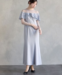 エメ　ワンピース ドレス 結婚式　二次会　青色　ブルー AIMER｜エメのワンピース/ドレス（ブルー・ネイビー/青色系・長袖