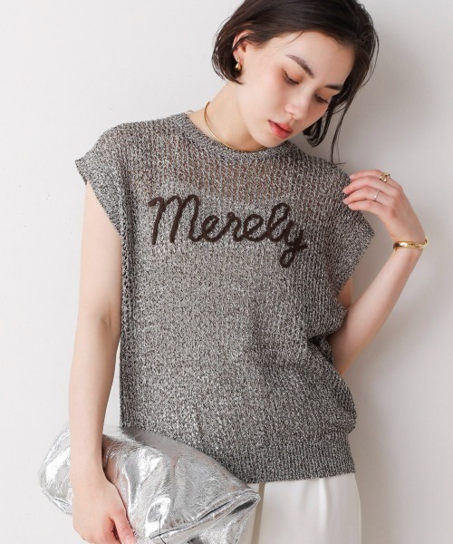 Bou Jeloud(ブージュルード)の「ミックスカラーロゴメッシュニット(ニット/セーター・レディース・イエロー・FREE)」の2枚目の写真