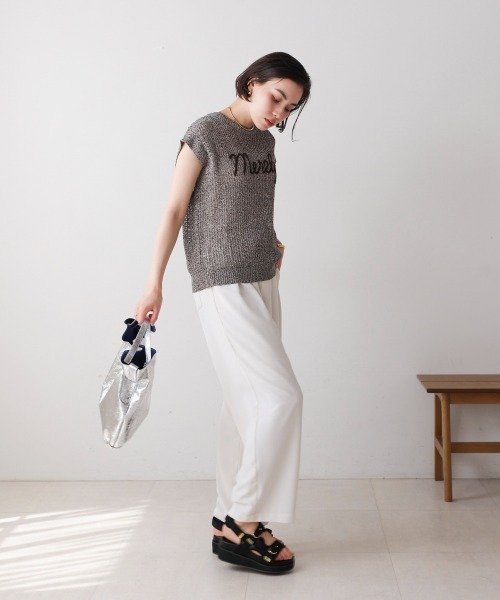 Bou Jeloud(ブージュルード)の「ミックスカラーロゴメッシュニット(ニット/セーター・レディース・イエロー・FREE)」の9枚目の写真