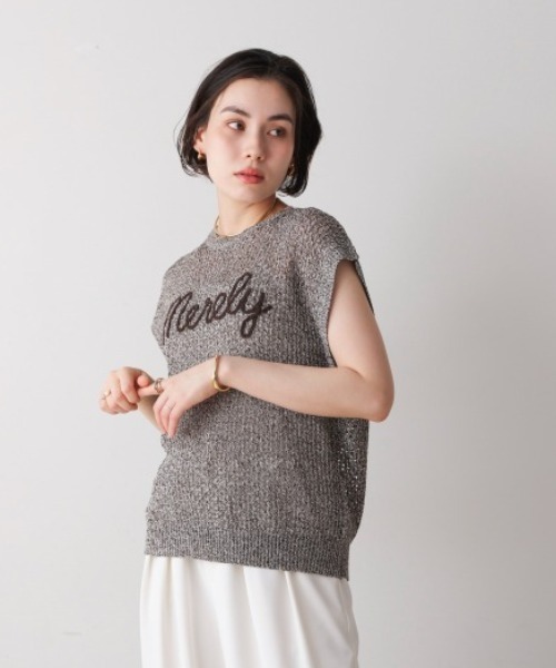 Bou Jeloud(ブージュルード)の「ミックスカラーロゴメッシュニット(ニット/セーター・レディース・イエロー・FREE)」の6枚目の写真