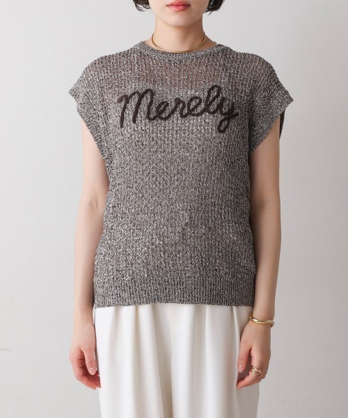 Bou Jeloud(ブージュルード)の「ミックスカラーロゴメッシュニット(ニット/セーター・レディース・イエロー・FREE)」の14枚目の写真