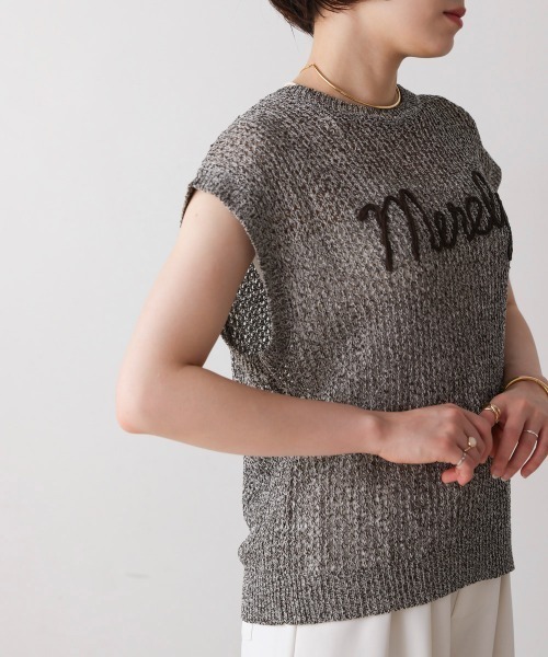 Bou Jeloud(ブージュルード)の「ミックスカラーロゴメッシュニット(ニット/セーター・レディース・イエロー・FREE)」の11枚目の写真