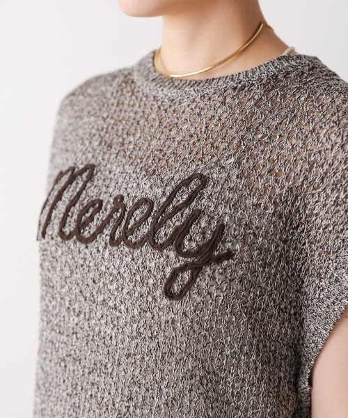 Bou Jeloud(ブージュルード)の「ミックスカラーロゴメッシュニット(ニット/セーター・レディース・イエロー・FREE)」の12枚目の写真