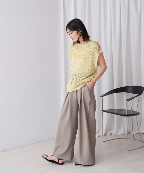 Bou Jeloud(ブージュルード)の「ミックスカラーロゴメッシュニット(ニット/セーター・レディース・イエロー・FREE)」の21枚目の写真