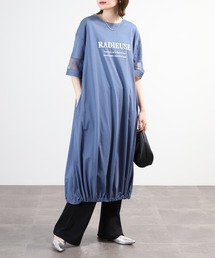 EGLANTINE ロゴ入りカットワンピース 半端袖