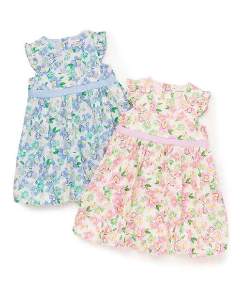 sense of wonder(センスオブワンダー)の「小花柄バルーンワンピース(シャツワンピース・キッズ・ピンク/ブルー・80cm/130cm/120cm/110cm/100cm/90cm)」の10枚目の写真