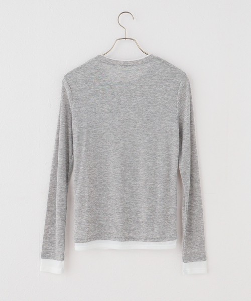Spick & Span(スピックアンドスパン)の「シアーリブレイヤードプルオーバー(Tシャツ/カットソー・レディース・イエロー/グレー/チャコールグレー・FREE)」の20枚目の写真