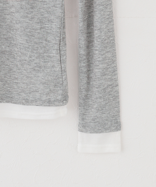 Spick & Span(スピックアンドスパン)の「シアーリブレイヤードプルオーバー(Tシャツ/カットソー・レディース・イエロー/グレー/チャコールグレー・FREE)」の21枚目の写真