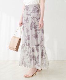 レディースのスカート（ピンク/桃色系・花柄・ボタニカル柄