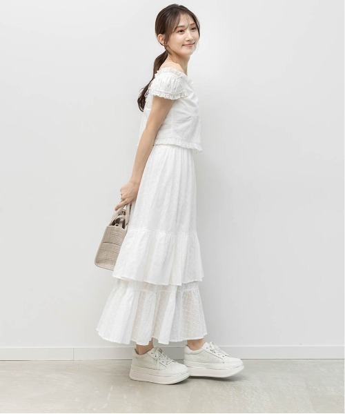 RANDA(ランダ)の「2WAYショルダーピンタックブラウス(シャツ/ブラウス・レディース・インディゴブルー/ホワイト・0/1)」の11枚目の写真