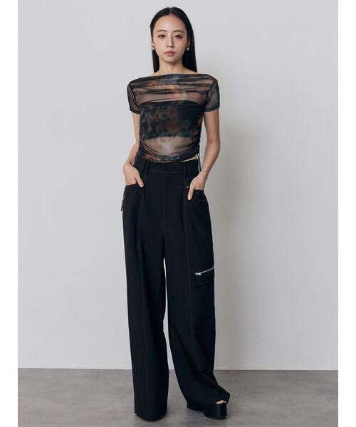 MURUA（ムルーア）の「タックドロストシアートップス（Tシャツ/カットソー・レディース・ブルー/ブラウン/ブラック・FREE）」の11枚目の写真