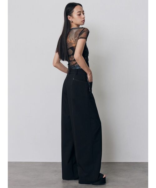 MURUA（ムルーア）の「タックドロストシアートップス（Tシャツ/カットソー・レディース・ブルー/ブラウン/ブラック・FREE）」の12枚目の写真