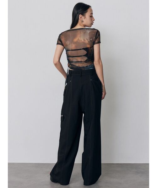 MURUA（ムルーア）の「タックドロストシアートップス（Tシャツ/カットソー・レディース・ブルー/ブラウン/ブラック・FREE）」の13枚目の写真