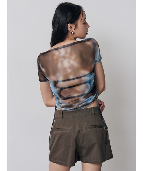 MURUA（ムルーア）の「タックドロストシアートップス（Tシャツ/カットソー・レディース・ブルー/ブラウン/ブラック・FREE）」の18枚目の写真