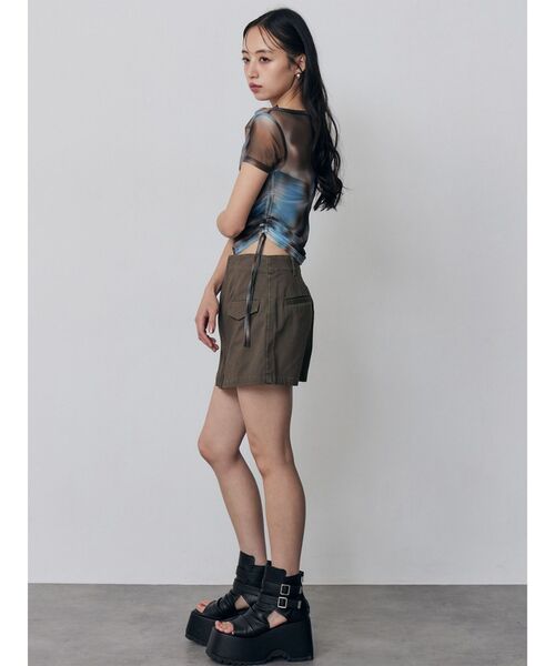 MURUA（ムルーア）の「タックドロストシアートップス（Tシャツ/カットソー・レディース・ブルー/ブラウン/ブラック・FREE）」の21枚目の写真