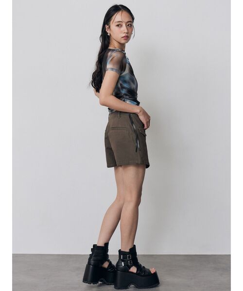 MURUA（ムルーア）の「タックドロストシアートップス（Tシャツ/カットソー・レディース・ブルー/ブラウン/ブラック・FREE）」の22枚目の写真