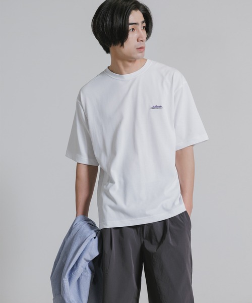 THOUSAND MILE（サウザンドマイル）の「THOUSAND MILE/サウザンドマイル SHORT SLEEVE T-SHIRT & SHORT PANTS SET ショートスリーブTシャツ＆ショートパンツ セット 2026年春夏（Tシャツ/カットソー・メンズ・ホワイト×ブラック/ホワイト×グレー・XS/M/L/XL）」の2枚目の写真