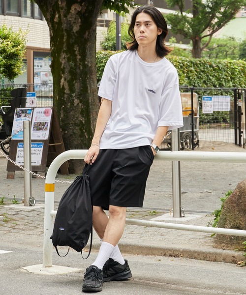 THOUSAND MILE(サウザンドマイル)の「THOUSAND MILE/サウザンドマイル SHORT SLEEVE T-SHIRT & SHORT PANTS SET ショートスリーブTシャツ&ショートパンツ セット 2026年 夏 夏服(セットアップ・メンズ・ホワイト×ブラック/ホワイト×グレー・XS/M/L/XL)」の2枚目の写真