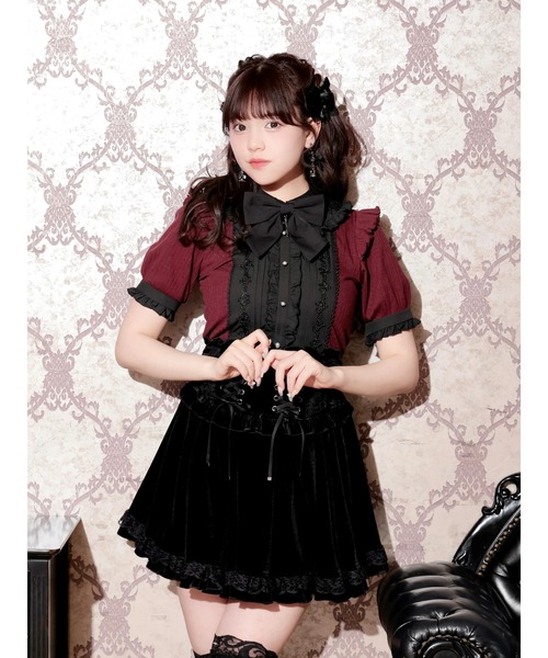 NOEMIE(ノエミー)の「ゴシックローズレースリボンカットソー(Tシャツ/カットソー・レディース・オフホワイト/ダークグレー/ワインレッド・M)」の3枚目の写真