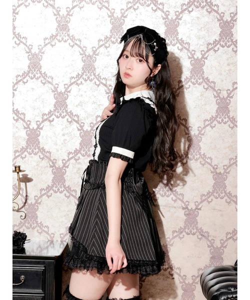 NOEMIE(ノエミー)の「ゴシックローズレースリボンカットソー(Tシャツ/カットソー・レディース・オフホワイト/ダークグレー/ワインレッド・M)」の8枚目の写真