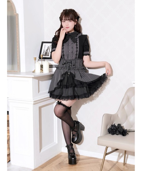 NOEMIE(ノエミー)の「ゴシックローズレースリボンカットソー(Tシャツ/カットソー・レディース・オフホワイト/ダークグレー/ワインレッド・M)」の13枚目の写真