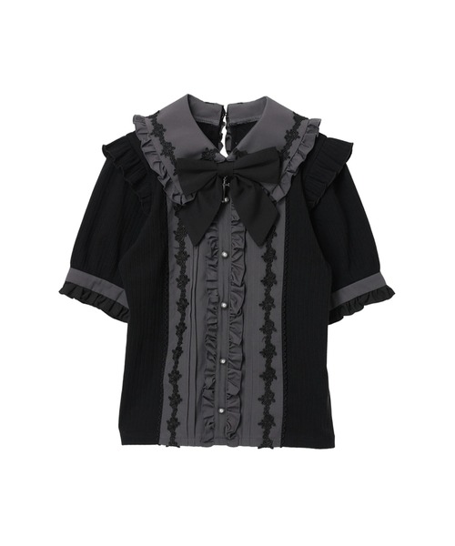 NOEMIE(ノエミー)の「ゴシックローズレースリボンカットソー(Tシャツ/カットソー・レディース・オフホワイト/ダークグレー/ワインレッド・M)」の16枚目の写真