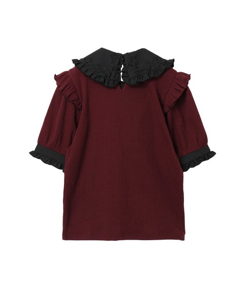 NOEMIE(ノエミー)の「ゴシックローズレースリボンカットソー(Tシャツ/カットソー・レディース・オフホワイト/ダークグレー/ワインレッド・M)」の17枚目の写真