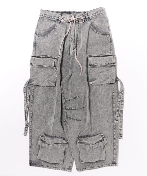 DANKE SCHON（ダンケシェーン）の「【WEB&DEPOT限定】DankeSchon/ダンケシェーン/MULTI POCKET DENIM CARGO PANTS（デニムパンツ・メンズ・ホワイト/グレー/ブラック・L/M/S）」の2枚目の写真