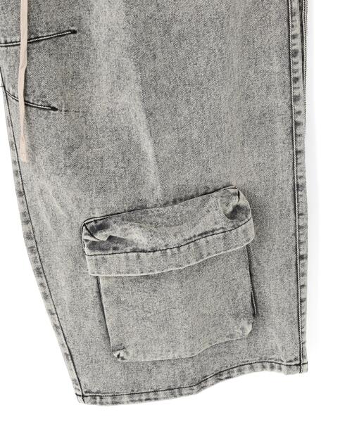 DANKE SCHON(ダンケシェーン)の「【WEB&DEPOT限定】DankeSchon/ダンケシェーン/MULTI POCKET DENIM CARGO PANTS(デニムパンツ・メンズ・ホワイト/グレー/ブラック・L/M/S)」の9枚目の写真