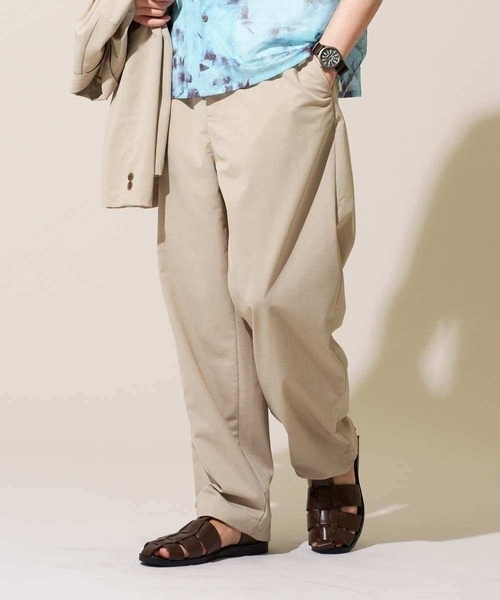 a.v.v（アーヴェヴェ）の「【イージーケア/洗濯機で洗える/毛玉になりにくい/ストレッチ】春リライト ワイドシルエットイージーパンツ（その他パンツ・メンズ・ネイビー/チャコールグレー/ベージュ・46/48）」の2枚目の写真