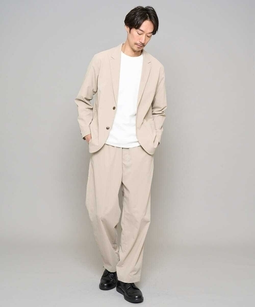 a.v.v（アーヴェヴェ）の「【イージーケア/洗濯機で洗える/毛玉になりにくい/ストレッチ】春リライト ワイドシルエットイージーパンツ（その他パンツ・メンズ・ネイビー/チャコールグレー/ベージュ・46/48）」の8枚目の写真