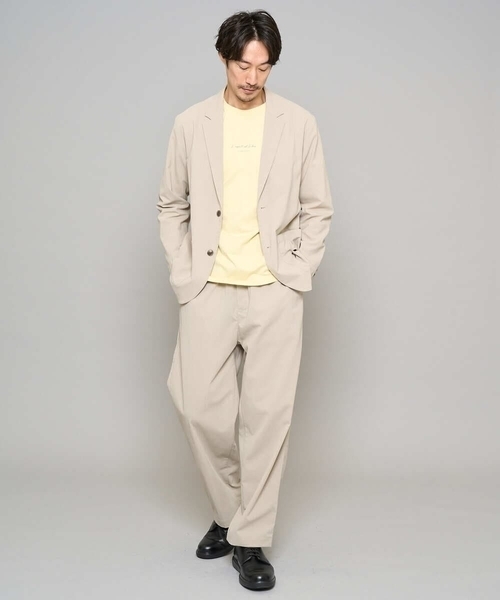 a.v.v（アーヴェヴェ）の「【イージーケア/洗濯機で洗える/毛玉になりにくい/ストレッチ】春リライト ワイドシルエットイージーパンツ（その他パンツ・メンズ・ネイビー/チャコールグレー/ベージュ・46/48）」の11枚目の写真