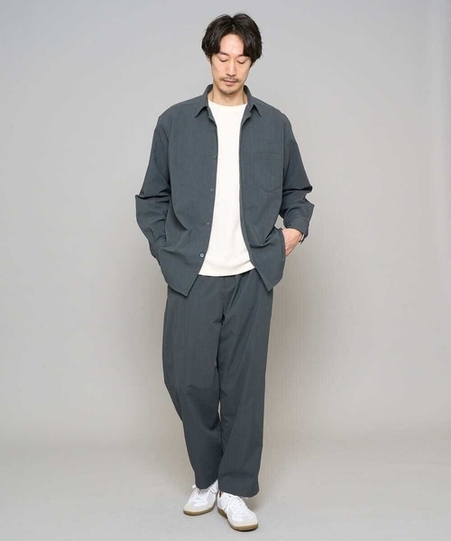 a.v.v（アーヴェヴェ）の「【イージーケア/洗濯機で洗える/毛玉になりにくい/ストレッチ】春リライト ワイドシルエットイージーパンツ（その他パンツ・メンズ・ネイビー/チャコールグレー/ベージュ・46/48）」の20枚目の写真