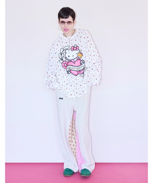 Little sunny bite(リトルサニーバイト)の「《Little sunny bite》hello kitty x little sunny bite star print long tee(Tシャツ/カットソー・レディース・ホワイト/ピンク/ブラック・MEDIUM/SMALL)」の5枚目の写真