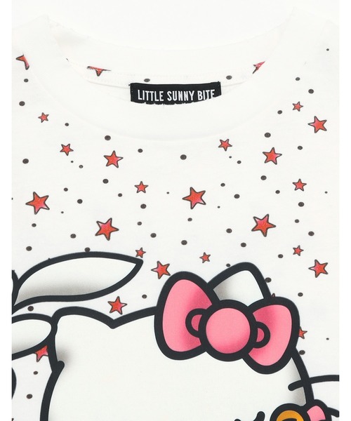 Little sunny bite(リトルサニーバイト)の「《Little sunny bite》hello kitty x little sunny bite star print long tee(Tシャツ/カットソー・レディース・ホワイト/ピンク/ブラック・MEDIUM/SMALL)」の8枚目の写真