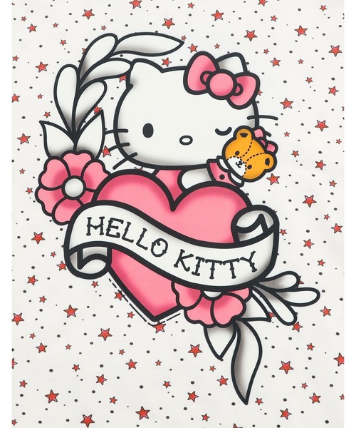 Little sunny bite(リトルサニーバイト)の「《Little sunny bite》hello kitty x little sunny bite star print long tee(Tシャツ/カットソー・レディース・ホワイト/ピンク/ブラック・MEDIUM/SMALL)」の9枚目の写真