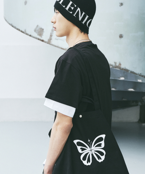 NICK&NICOLE(ニックアンドニコール)の「BUTTERFLY GRAPHIC CANVAS BAG_BLACK(エコバッグ/サブバッグ・レディース・その他・FREE)」の6枚目の写真