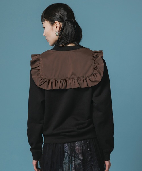 NON TOKYO(ノントーキョー)の「FRILL COLLAR PO SWEAT(スウェット・レディース・ブルー/ブラック/カーキ・FREE)」の6枚目の写真