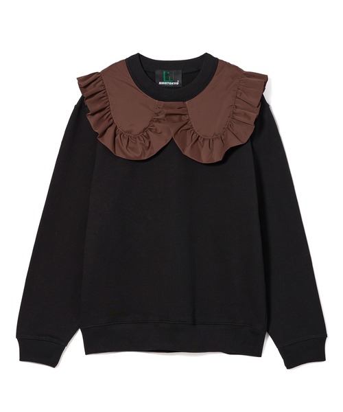 NON TOKYO(ノントーキョー)の「FRILL COLLAR PO SWEAT(スウェット・レディース・ブルー/ブラック/カーキ・FREE)」の7枚目の写真