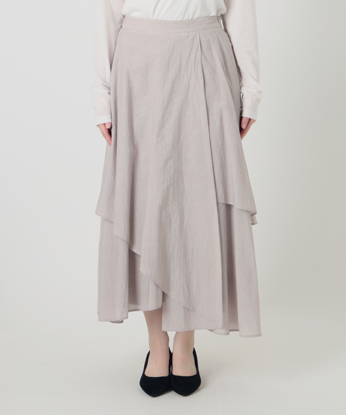 La TOTALITE(ラトータリテ)の「【洗える】シアーランダムフレアスカート(スカート・レディース・ホワイト/ライトグレー・38/36)」の15枚目の写真