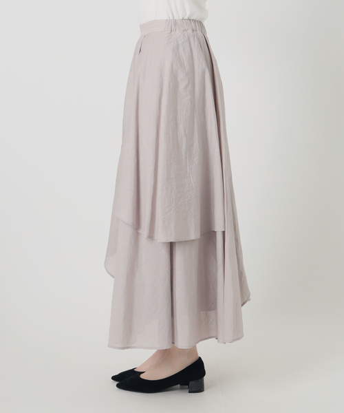 La TOTALITE(ラトータリテ)の「【洗える】シアーランダムフレアスカート(スカート・レディース・ホワイト/ライトグレー・38/36)」の16枚目の写真