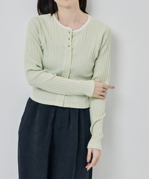 JANE SMITH / JOHN SMITH（ジェーンスミスジョンスミス）の「[JANE SMITH/ジェーン・スミス]COTTON EYELET RIB CARDIGAN（カーディガン/ボレロ）」