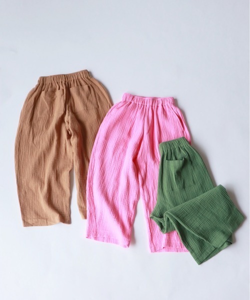 Catchup(ケチャップ)の「【2026SS】ガーゼバレルパンツ(その他パンツ・キッズ・グリーン/ピンク/ブラウン・120㎝/110㎝/130㎝/90㎝/100㎝)」の9枚目の写真
